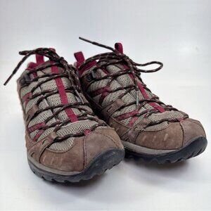 Merrell Womens 9 Siren Sport Hiking Shoes Brown Red